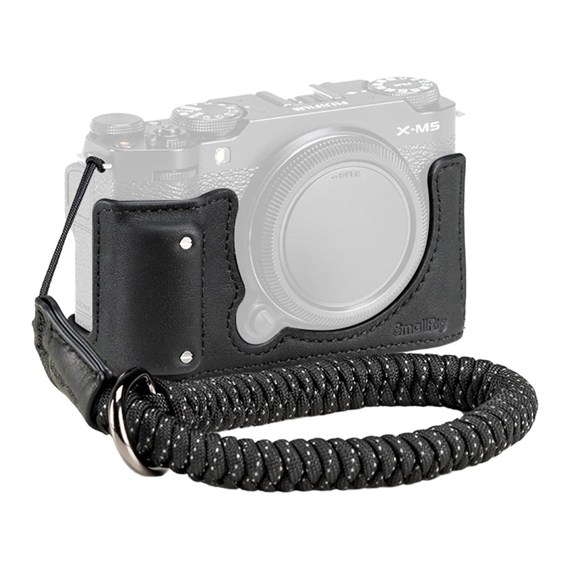 SmallRig Half Case Kit + Wrist / Shoulder Strap and Accessories with Leather Exterior and Foamed Hand Grip for FUJIFILM X-M5 Mirrorless Camera