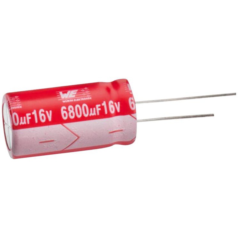 WURTH ELEKTRONIK 8.6002E+11 Electrolytic Capacitor, 4700 F, 16 V,  20%, Radial Leaded, 2000 hours @ 105C, Polar