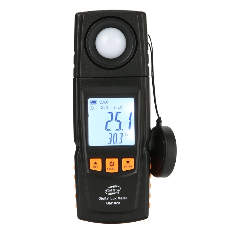 Benetech GM1020 Digital Lux Meter 0-200,000 Lux Illuminance with Backlight