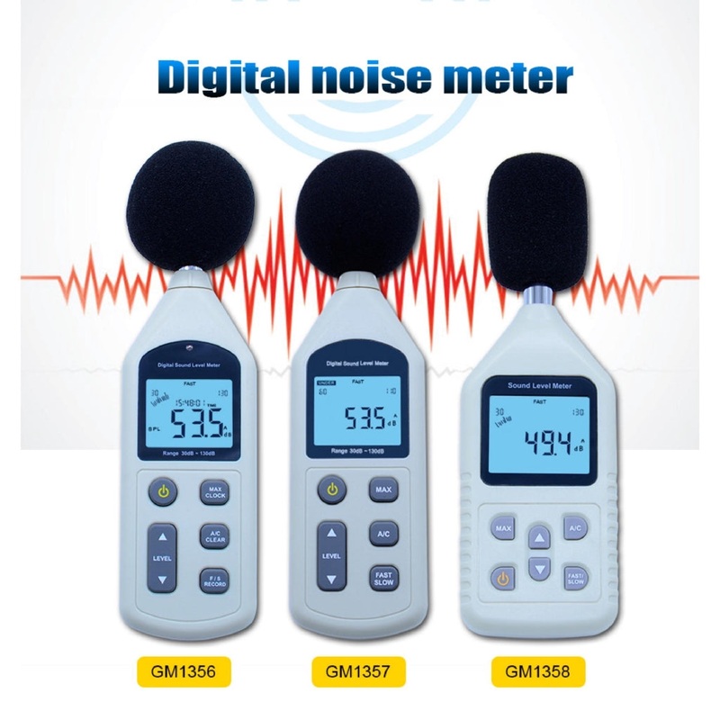Benetech GM1358 30-130dB Digital Sound Level Meter Noise Tester
