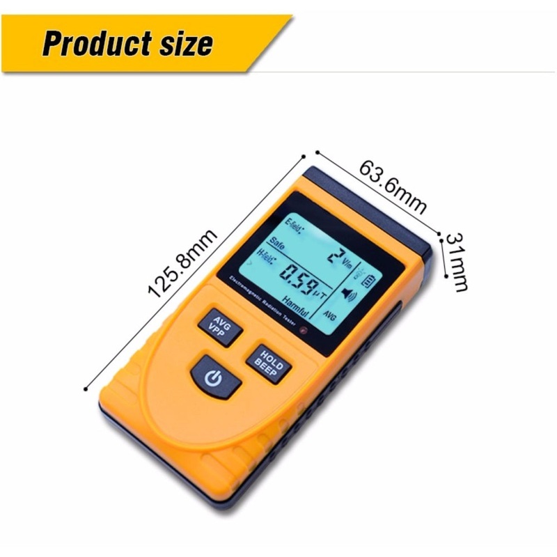 Benetech GM3120 Electromagnetic Radiation Tester Detector Measuring Instrument Dual Phone Monitoring with LCD Display