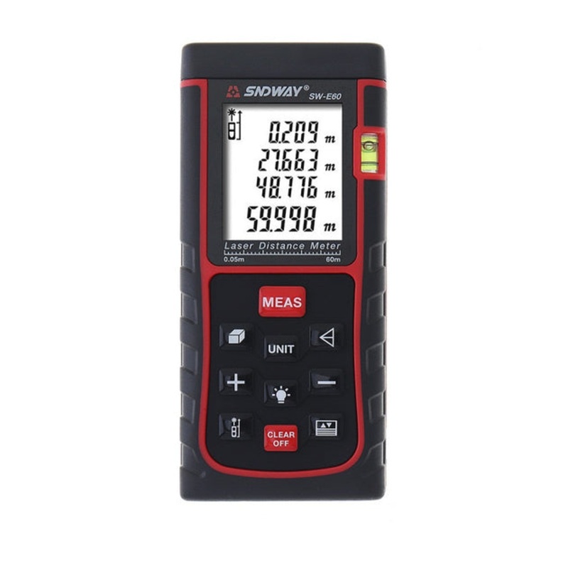 [CLEARANCE] Sndway SW-E60 Laser Distance Meter 60M Rangefinder Measure Device Ruler Tool