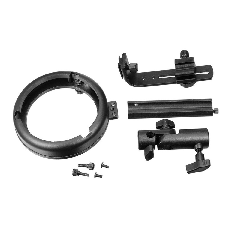 Pxel L-Bracket Flash Mount with Adjustable Cold Shoe for Bowen Style Softbox