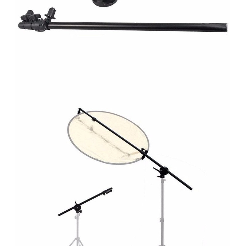 Pxel LS-RH175 Extendable 65cm to 175cm Studio Reflector Holder Arm with Swivel Grip Head Clamp
