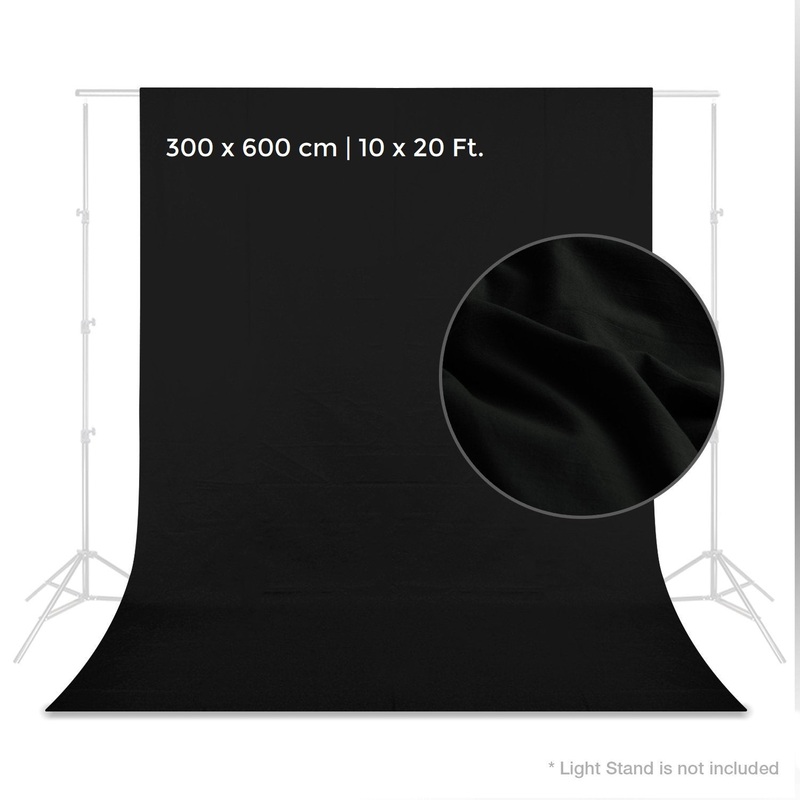 [CLEARANCE] Pxel AA-ML3060B 300cm x 600cm Seamless Muslin Background Cloth Backdrop Black