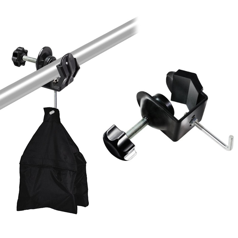 [CLEARANCE] Pxel AA-UC7 Metal U Clamp Clip with Hook for Weight Sand Bag, Boom Arm Stand Support Kit, Photo Video Studio