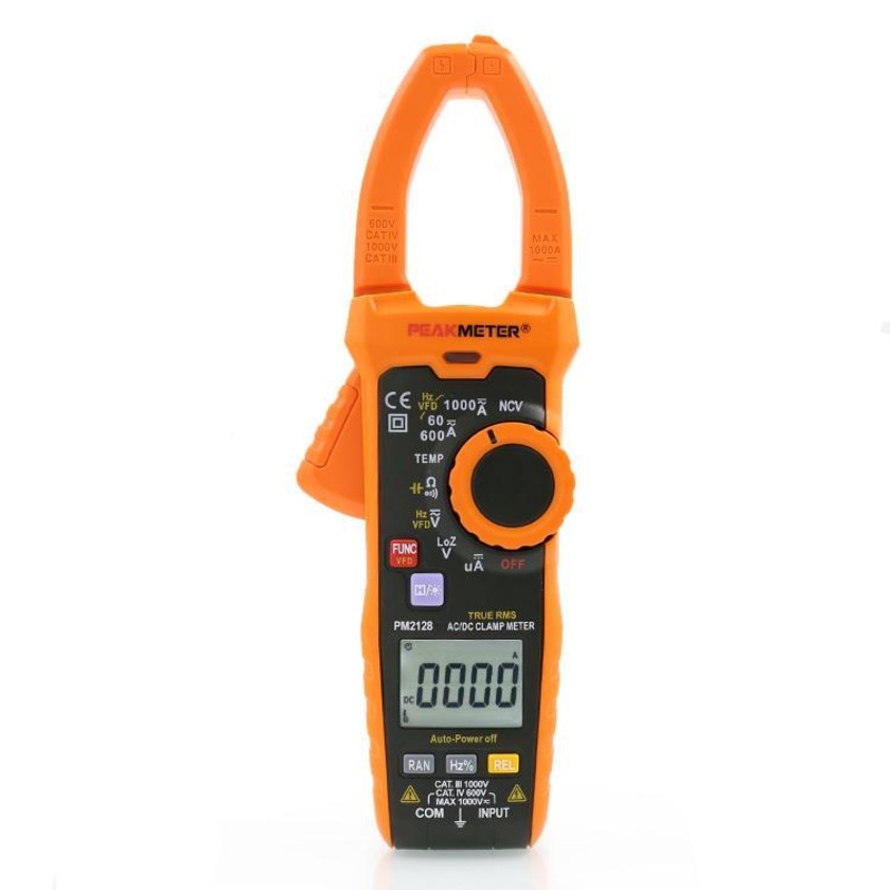 Peakmeter PM2128 Digital AC / DC Clamp Meter 1000V Multimeter
