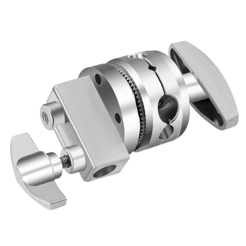 Pxel AA-BA3 Heavy Duty 2.5-inch Grip Head Swivel Head Holder Mounting Adapter for Light Stand, Extension Boom Arm and Other Photographic Equipment