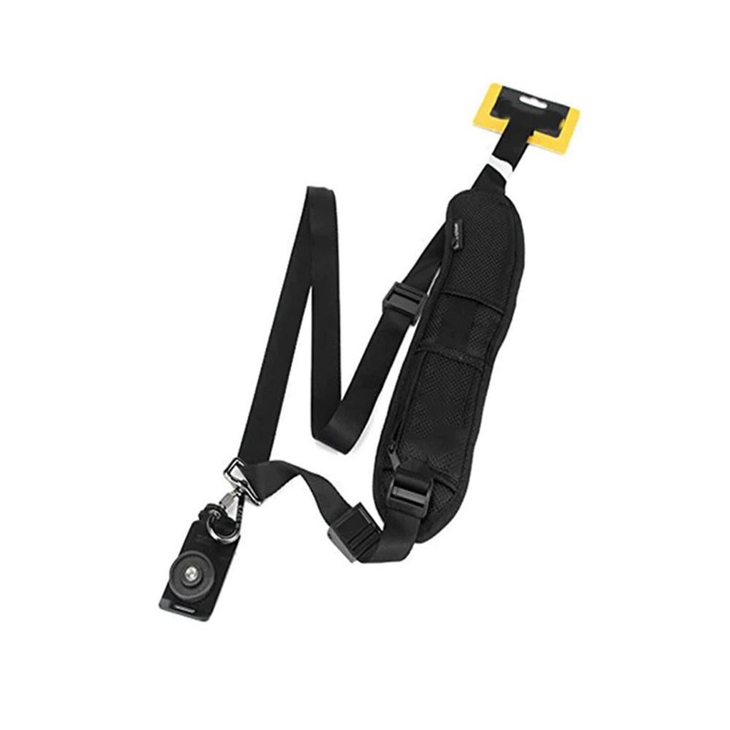 Pxel AA-CS1 Black Single Quick Rapid Camera Shoulder Neck Strap Belt Sling for Canon Nikon Sony Pentax Olympus Panasonic DSLR