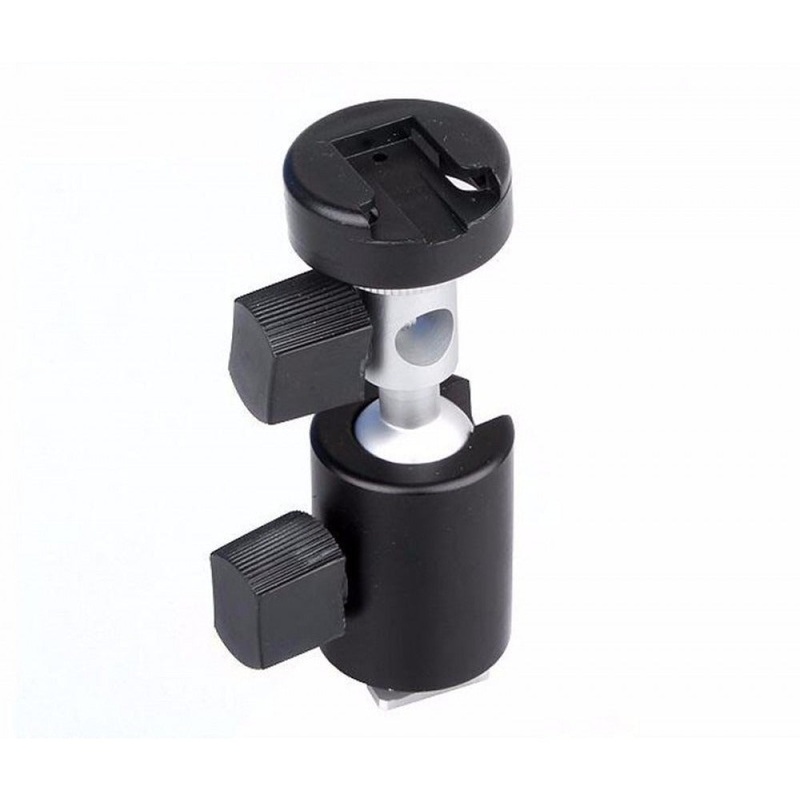 Pxel C Type Flash Hot Shoe Umbrella Holder Mount Bracket with 360 Swivel Ball Head Adapter for Light Stands Tripods Photography Umbrellas Camera Flash Speedlight Speedlite Studio Lighting Equipment