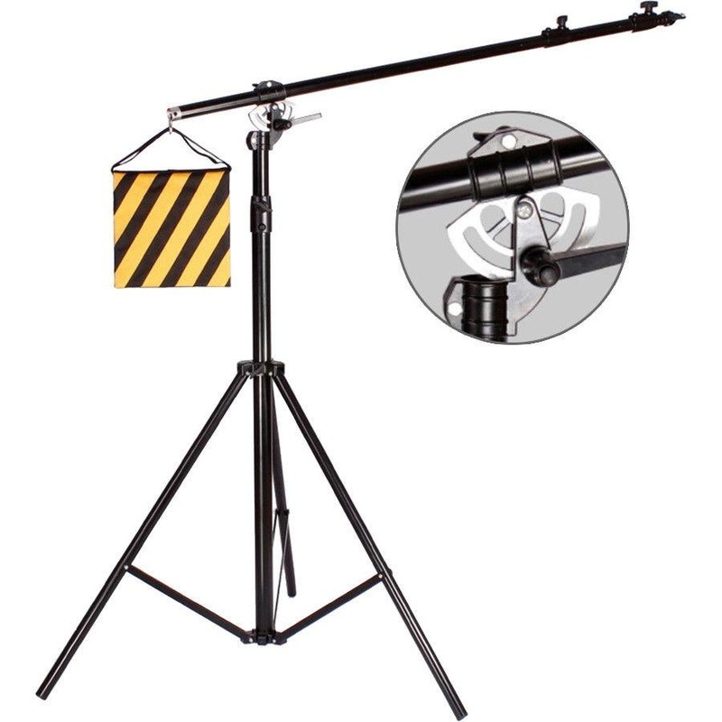 Pxel LS-BM Heavy Duty Light Stand Boom Arm with and Sandbag for Weight For Photo Studio Lighting or Microphone