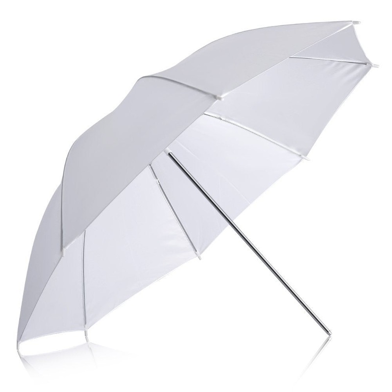 Pxel UM-W108 43 108cm White Translucent Soft Umbrella Diffuser