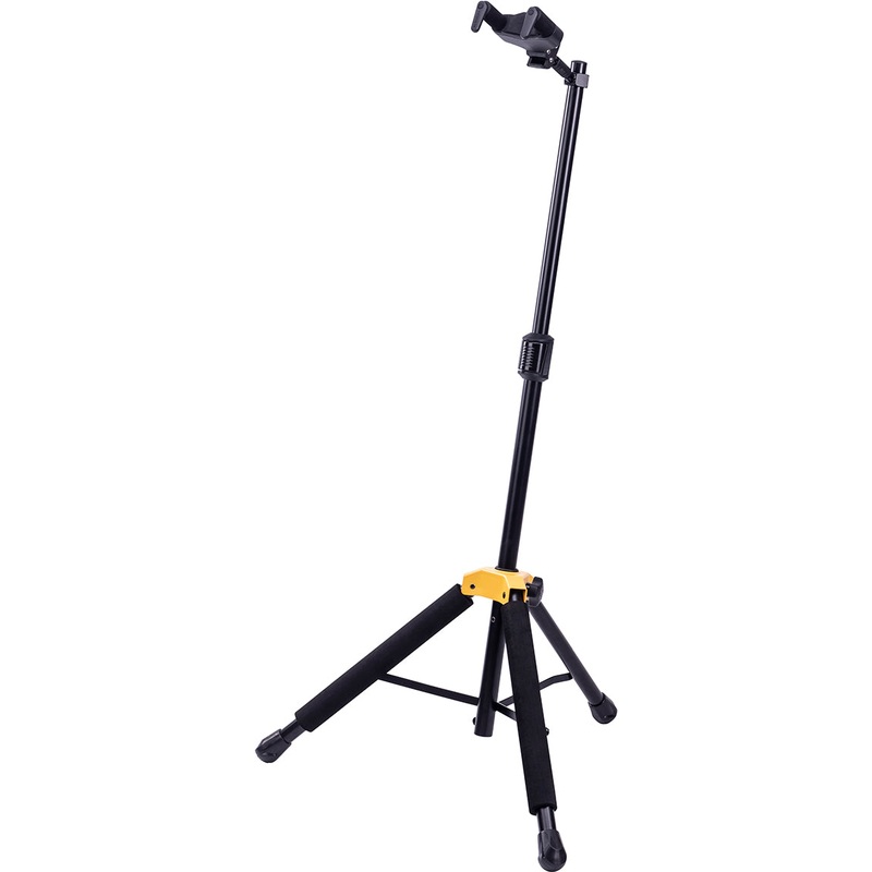 Hercules Stands GS415B PLUS Single Guitar Stand with Auto Grip System and Foldable Yoke