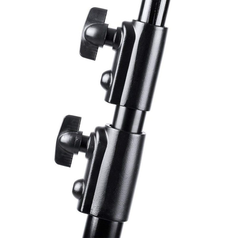 Pxel LS230S Pro 230cm 7.5 Feet Heavy Duty Spring Cushioned Adjustable Photo Video Light Stand