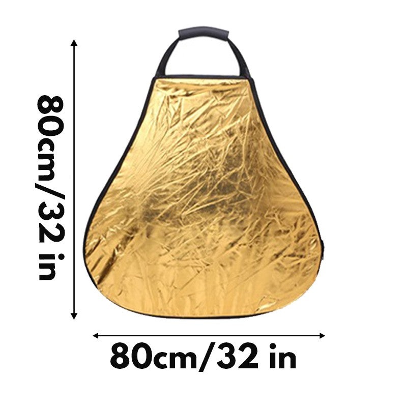 Pxel RF-80T 80x80cm / 32×32 inch Triangle Reflector Diffuser Set with Handle
