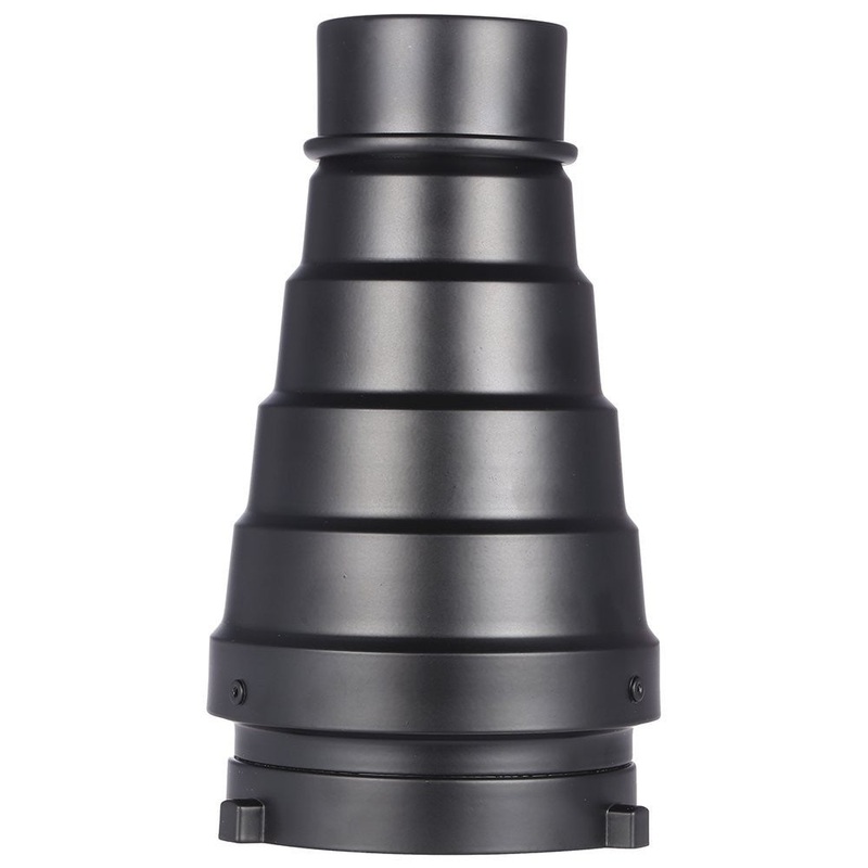 Pxel ST-6BL Metal Conical Snoot with Honeycomb Grid and Gel Filter Kit for Bowens Mount Studio Strobe Monolight Photography Flash