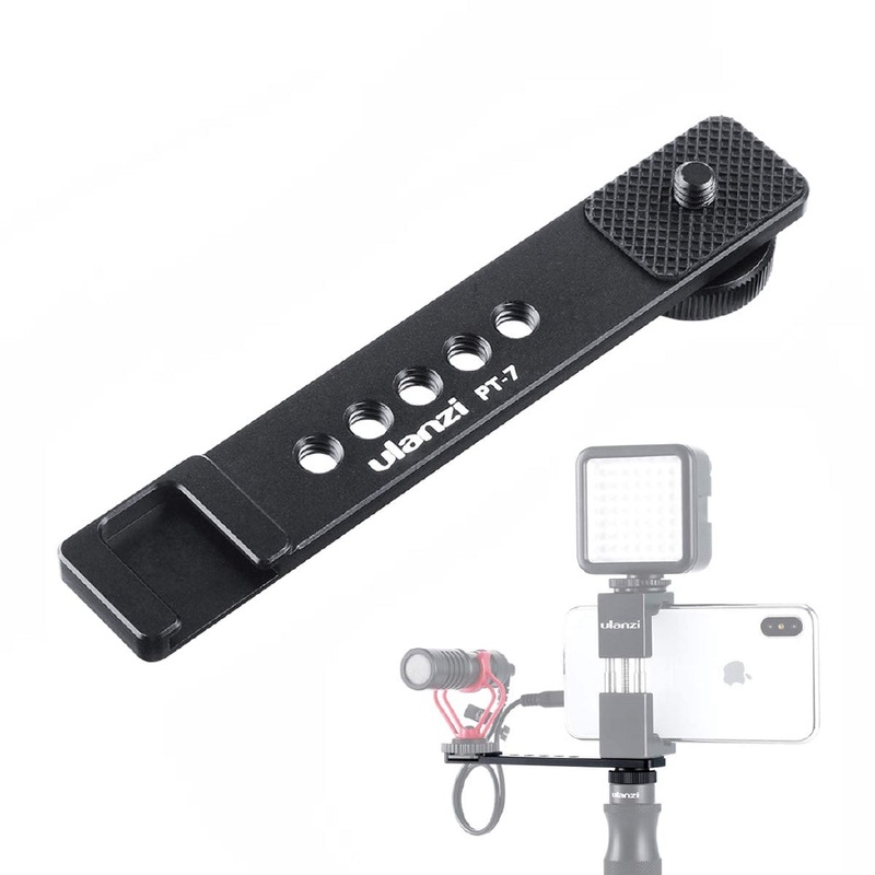 Ulanzi PT-7 Extension Bar Bracket with Cold Shoe 1/4 Screw for LED Video Light