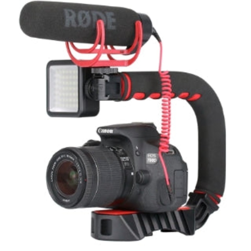 Ulanzi U-Grip Pro Triple Shoe Mount Stabilizer Handle Grip Camera Phone Video Rig Kit