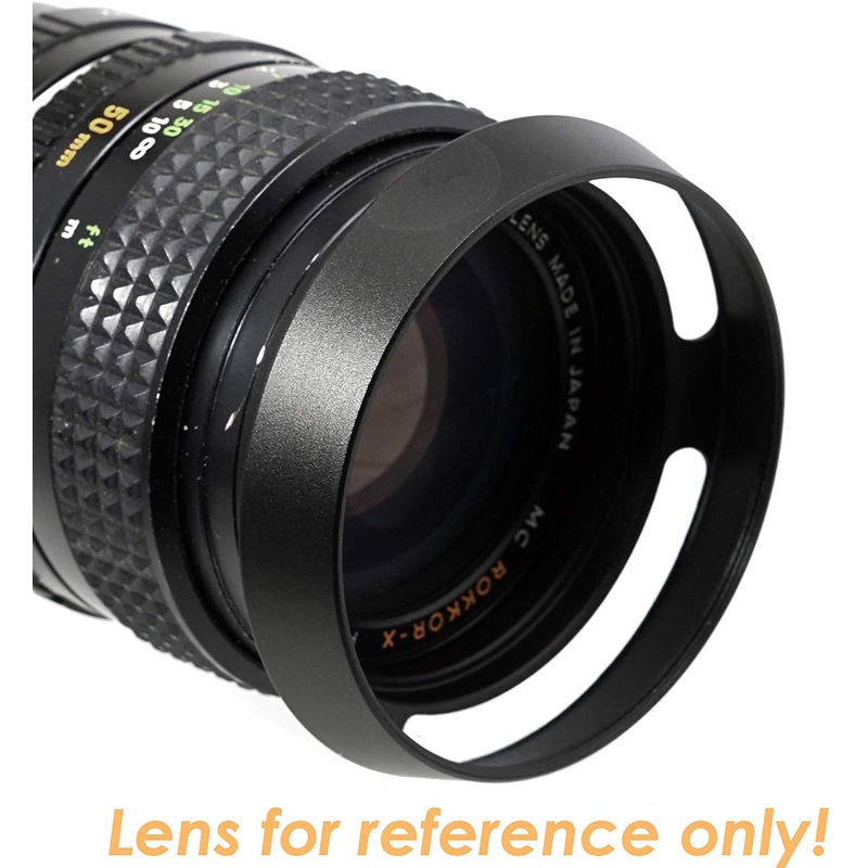 [CLEARANCE] Pxel 49mm Metal Vented Lens Hood Screw Mount Curved for Camera Lens