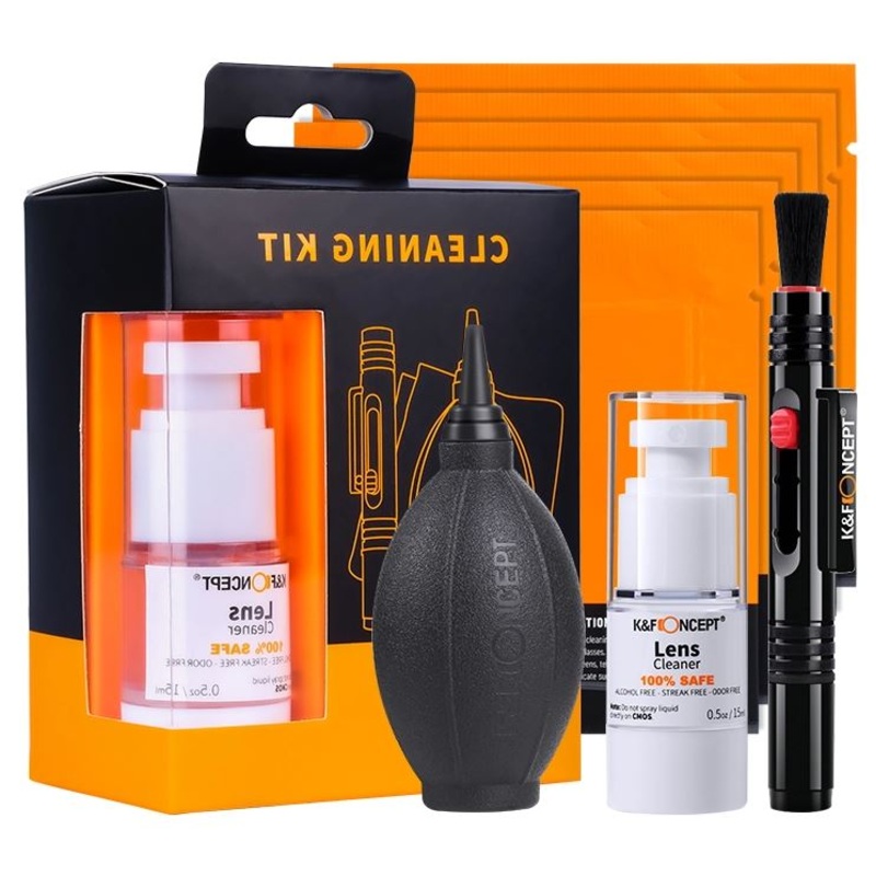K&F Concept 4 in1 Cleaning Kit (Cleaning Pen, Air Blower, 6pcs Vacuum Cleaning Cloth, Cleaning Liquid)