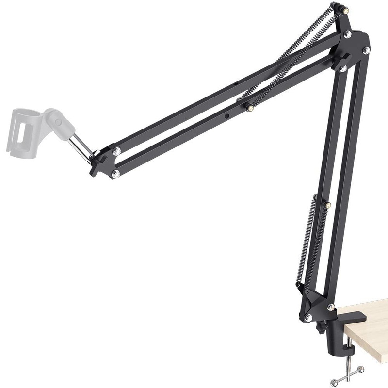 Maono AU-B01 B01 Microphone Suspension Adjustable Boom Scissor Arm Stand, Black