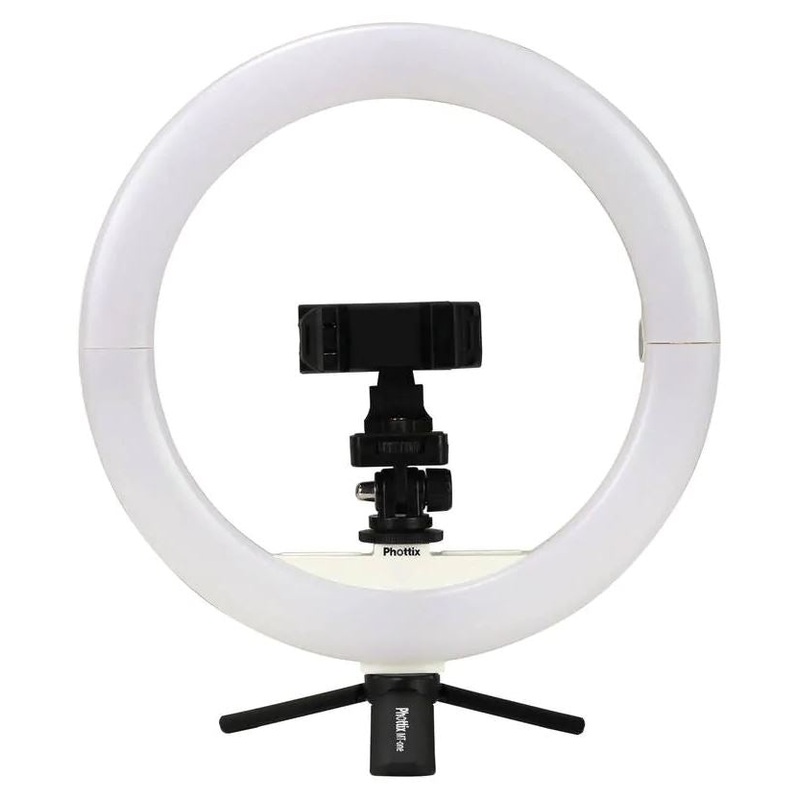 Phottix Nuada 10 Go Kit LED Ring Light Video LED 2600K-5800K for Photography Make-up Livestream Vlogging Youtube