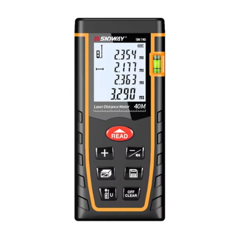 SNDWAY SW-T40 Digital Laser Distance Meter 40M Laser Rangefinder Tape Measure Distance Tool