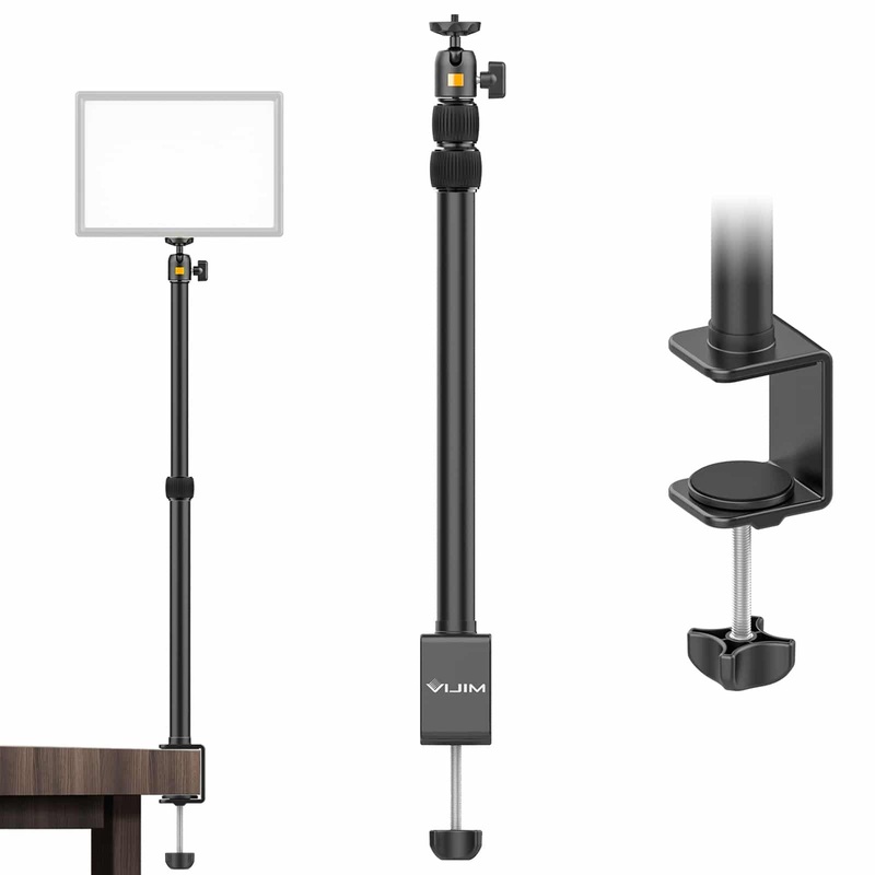 Vijim by Ulanzi LS01 Extendable Lamp Light Stand with Table Clamp for Photography, Vlogging, Podcasts, Filming, Live Streaming