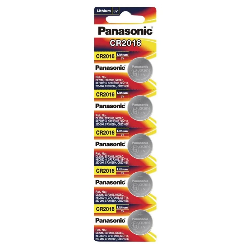 [CLEARANCE] Panasonic CR2016 ECR2016 2016 Lithium Coin Cell Button Battery 3V (PACK OF 5)