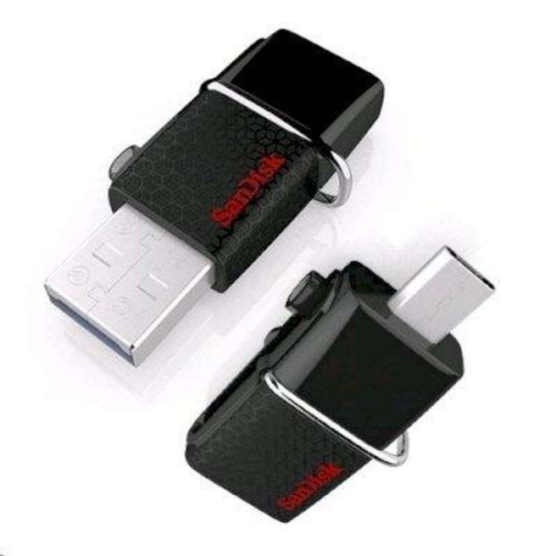 [CLEARANCE] SanDisk Ultra 64GB USB 3.0 Flash Drive to Micro USB OTG for Smartphones (BLACK) | Model – SDDD2-064G-GAM46