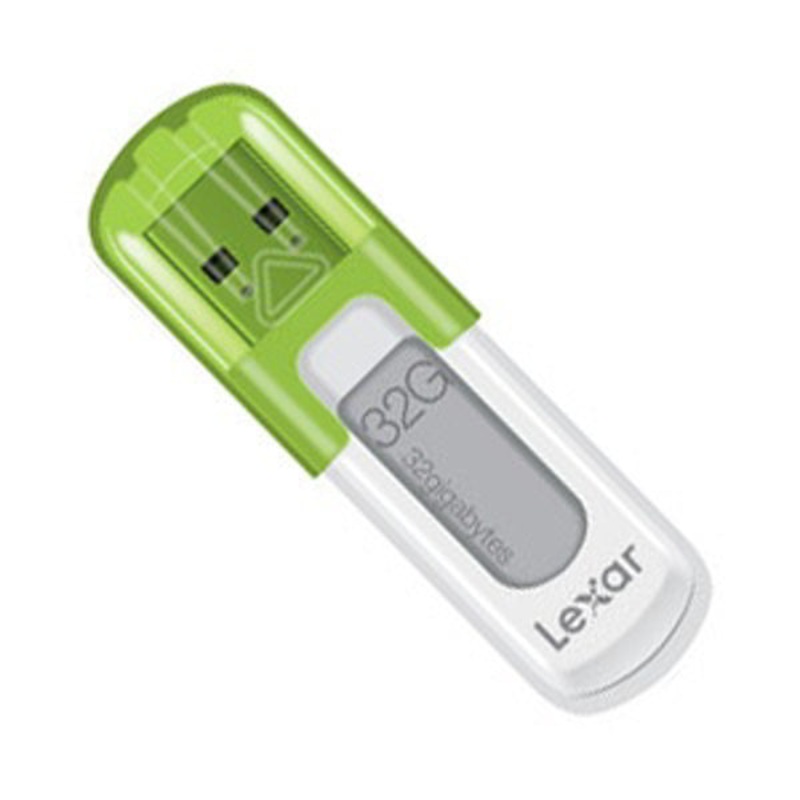 Lexar Plug and Play USB 2.0 Jumpdrive S50 Flashdrive  with 32GB Storage Capacity Compatible with Mac and PC Systems  LJDS50-32GABAS (Green)