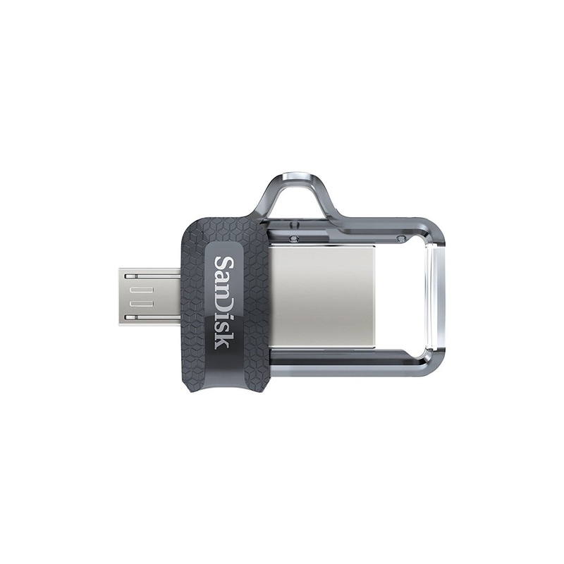 Sandisk Ultra 16GB Dual Drive m3.0 USB Flash Drive with Micro USB OTG compatibility (BLACK) | Model – SDDD3-016G-G46G