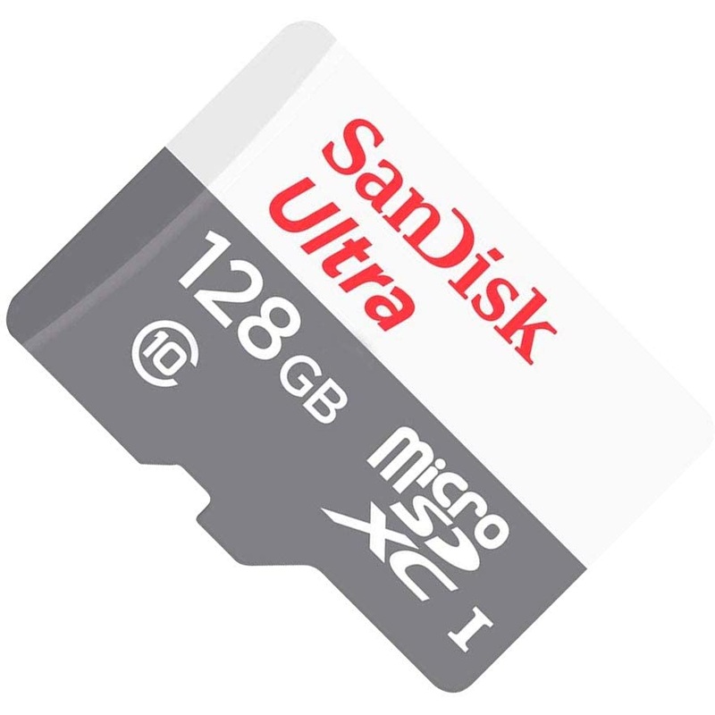 SanDisk Ultra Micro SD Card 128GB UHS-I SDXC Class 10 with 100mb/s Read Speed | Model – SDSQUNR-128G-GN3MN