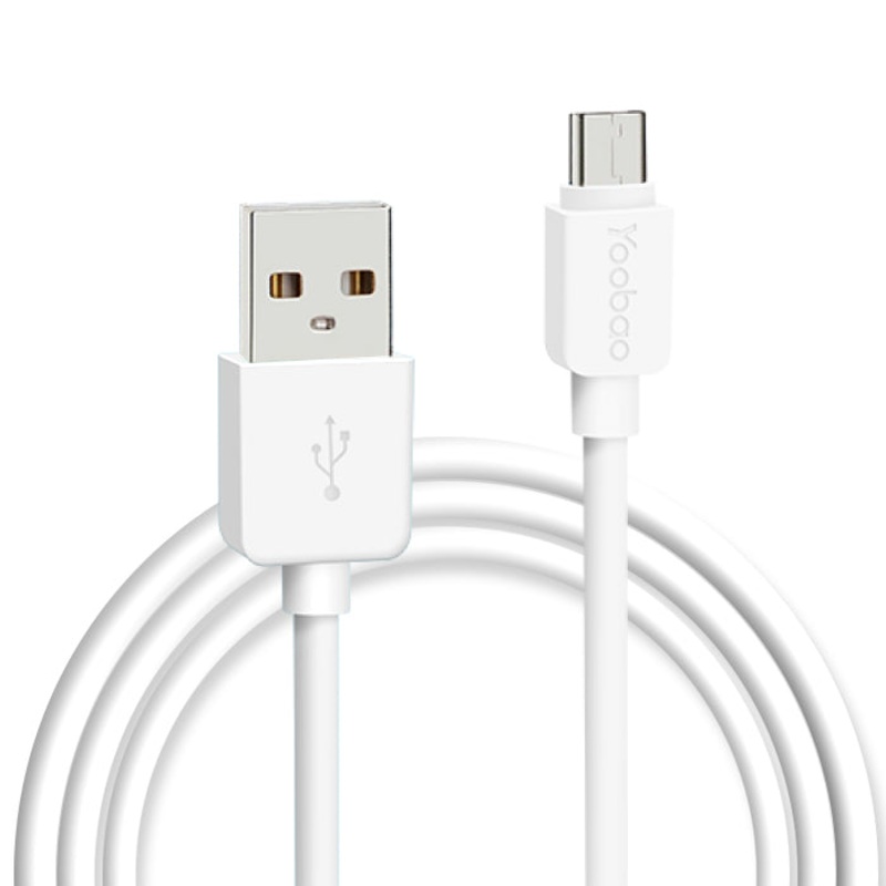 Yoobao 1.2m Type C, Micro USB Fast Charging Data Sync Cable for Smartphones (White) | YB-400C