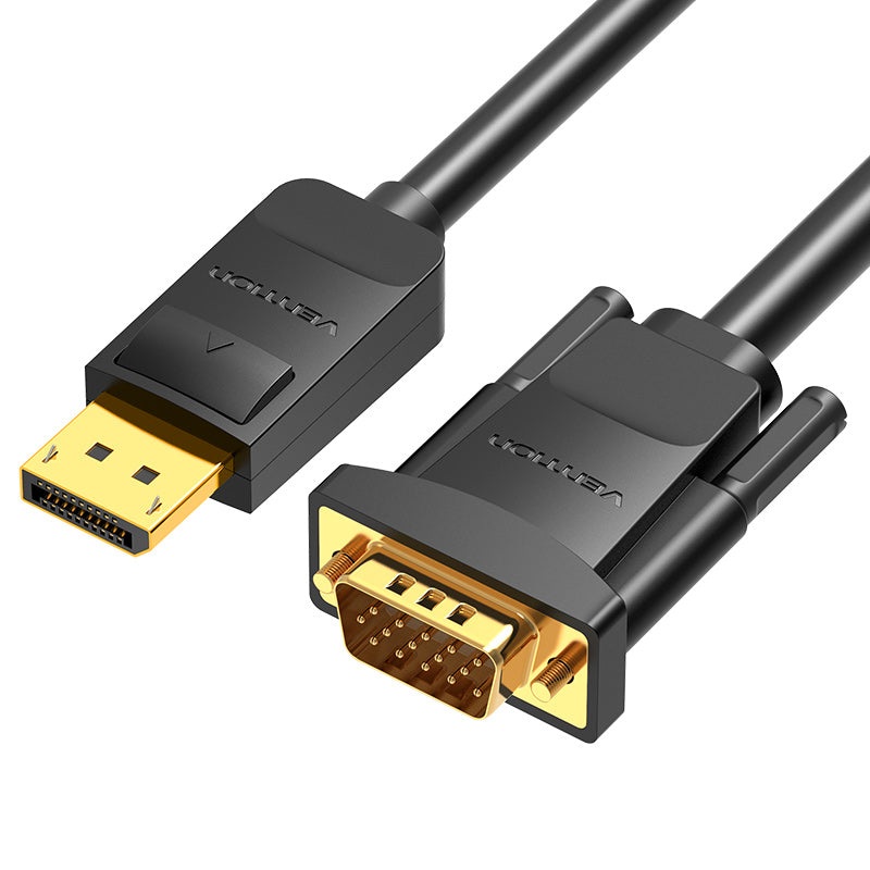 [CLEARANCE] Vention 1080P 60Hz DP Male to VGA Male 5-Meters Gold Plated (HBL) Displayport Cable for TV, PC, Projectors, Monitors