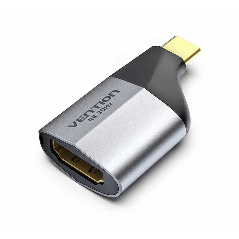 [CLEARANCE] Vention USB Type-C to HDMI 1.4 Adapter 4K/30Hz with Radian Design, LT8711HE Chip, and Gold-plated Interface for Phones/TV/Projector/PC (TCDH0)