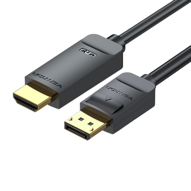 Vention 4K / 30Hz DP Male to HDMI Male Gold Plated (HAG) Displayport Cable for PC, Laptop, TV, Projectors, Monitors (Available in 1M, 1.5M, 2M, 3M, and 5M)