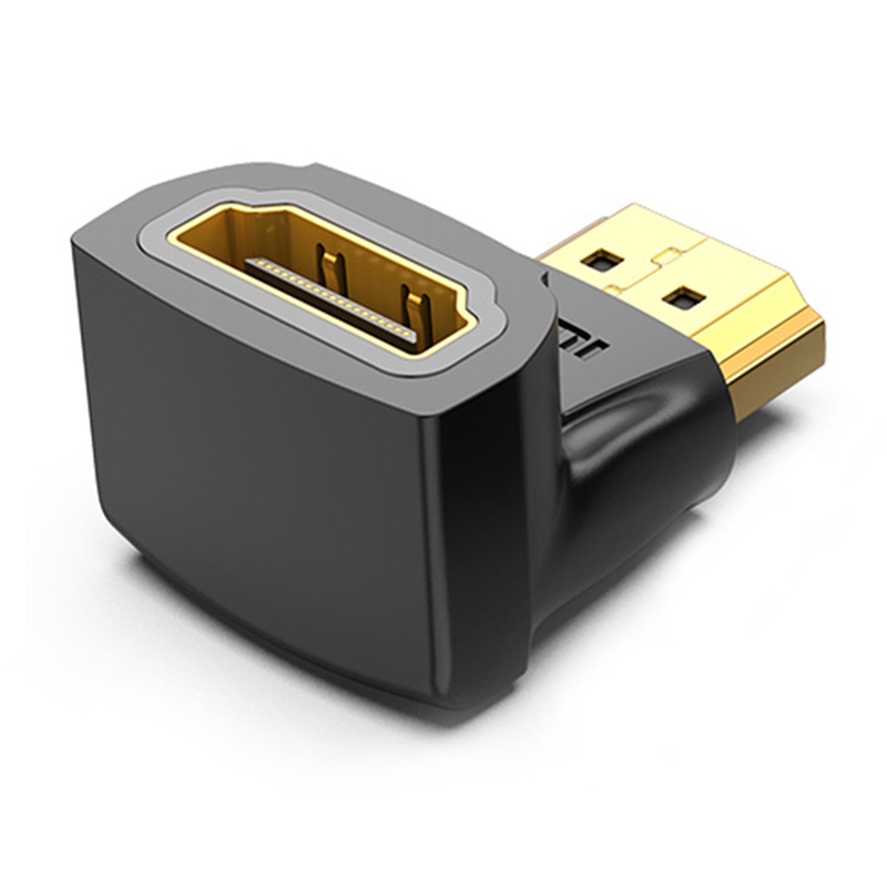 Vention HDMI 90 Degree Male to Female Adapter 4K 60Hz Gold-plated Elbow Design with Backward Compatibility Support (AIOBO)