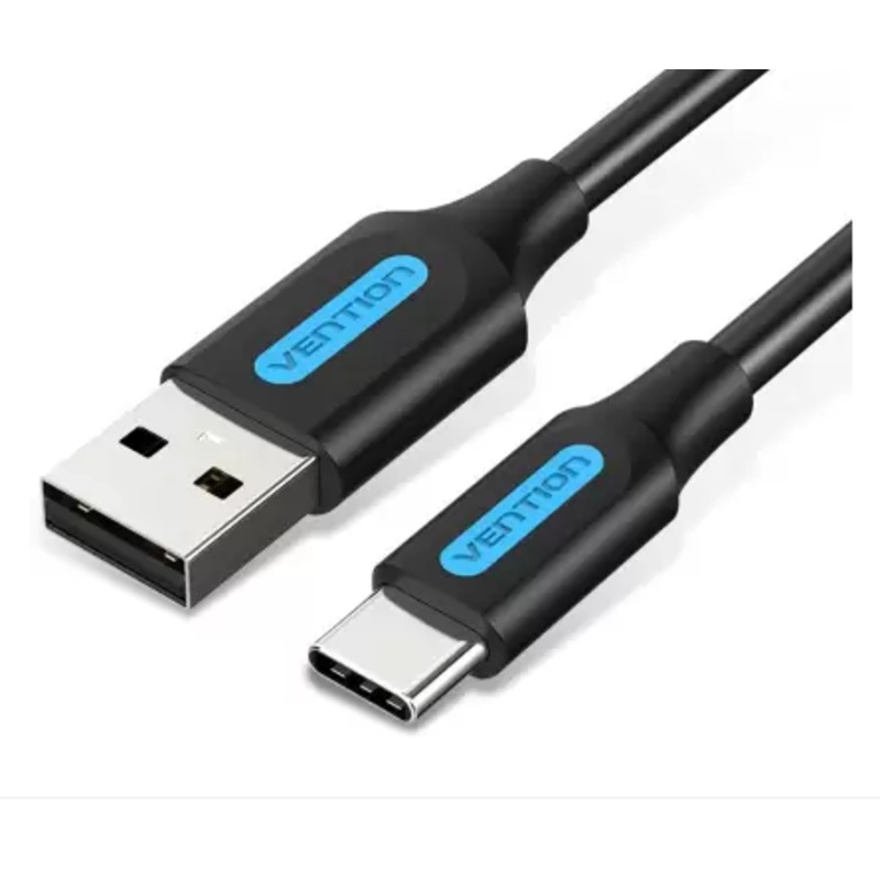 Vention USB 2.0 A Male to C Male 3A Cable USB Cable 480Mbps (COKB) Suitable for Computers, Smartphones, Laptops 3M Black
