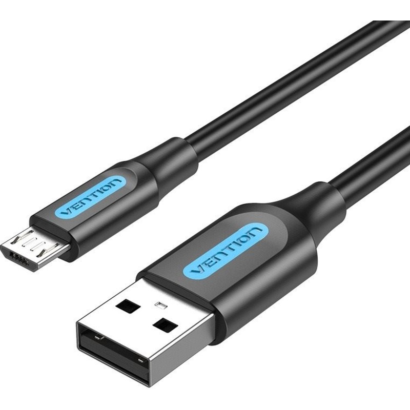 Vention USB 2.0 A Male to Micro-B Male 3A Cable (COL) 480Mbps 0.5M Black