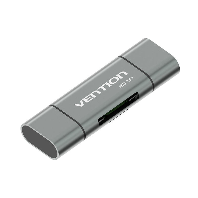 Vention USB 3.0 Mult-Function Card Reader 480Mbps 256G Gray Metal Type