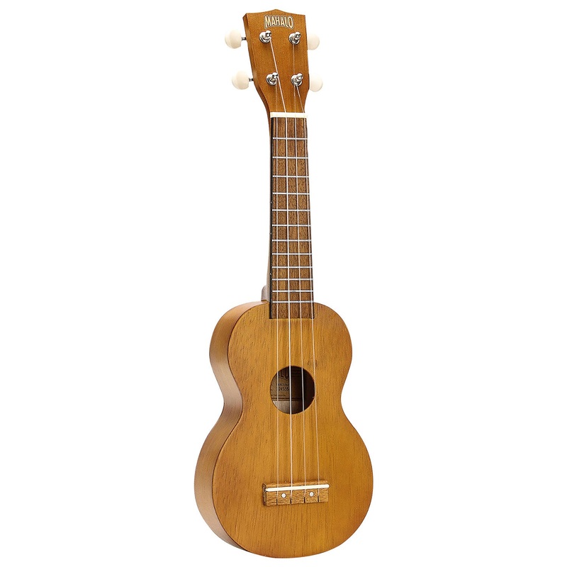 Mahalo Kahiko Series Soprano Acoustic Ukulele 4 String Guitar with 12 Frets Transparent Brown MK1TBR