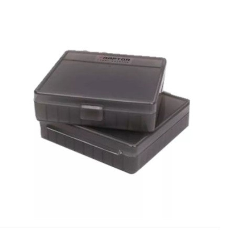 Raptor TB-45 Ammo Box Water/Dust Resistant Plastic Hard Case 100 Rounds Flip Top Snaplock IP67 Rating