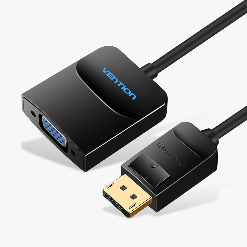 Vention 1080p/60Hz Female VGA to Male DisplayPort Gold-Plated 0.15-Meter Converter Laptop, PC, TV, Monitor & Projector | HBFBB
