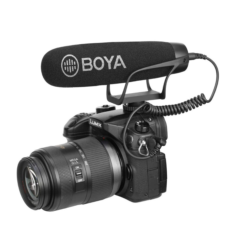 Boya BY-BM2021 Wired On-Camera Super-Cardioid Shotgun Microphone for Cameras and Smartphones