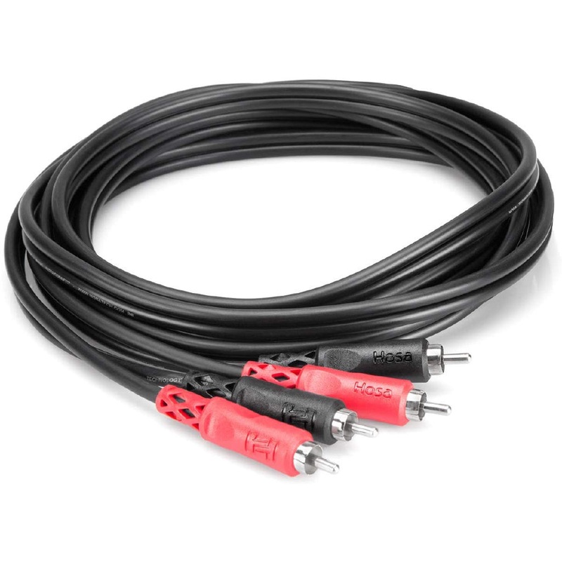 Hosa Technology 2 RCA Male to 2 RCA Male Dual Cable (Gold Contacts) – 10′