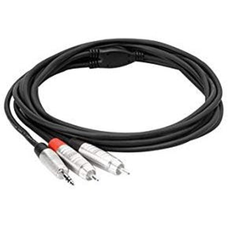 Hosa Technology REAN 3.5mm TRS to Dual RCA Pro Stereo Breakout Cable (6′)