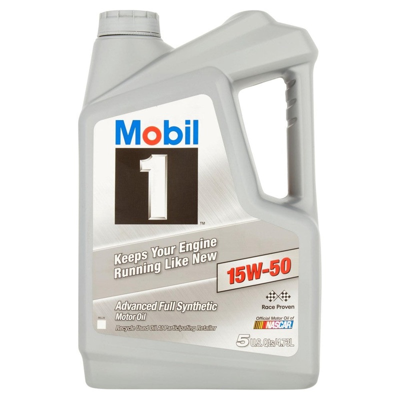 Mobil 1 15W-50 Advanced Fully Synthetic Motor Oil 5 Quarts