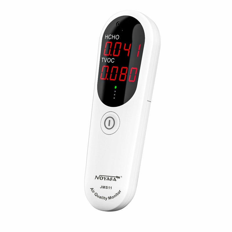 Noyafa JMS11 Digital Air Quality Tester TVOC HCHO Detector Meter Portable Sensor with Sound Alarm, LCD Display Monitor