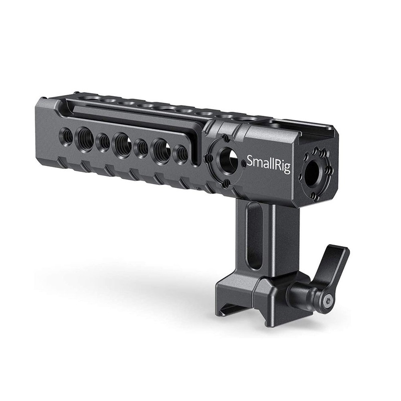 SmallRig NATO Top Handle with QR Quick Release Handgrip with Back and Forward Adjustment, Dual Anti-Twist ARRI Mounts, Dual Cold Shoe Adapters and 1/4-20 & 3/8-16 Thread Holes for Camera Rig 1955